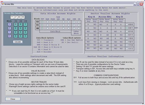 MIFARE classic card format